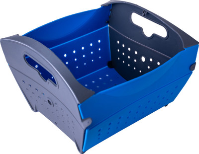 Flipkart SmartBuy Multipurpose Folding Plastic Fruit & Vegetable Basket(Blue, Black)