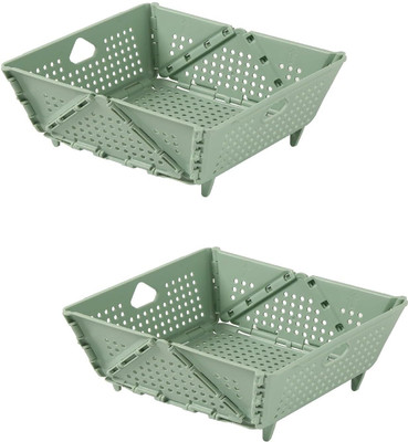 maukir H1 Plastic Fruit & Vegetable Basket(Multicolor)
