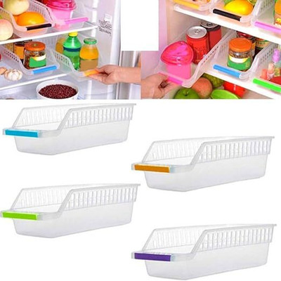 SWARAA Plastic Grocery Container  - 1 L(Pack of 4, Multicolor)