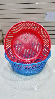 GRAHAST Plastic Fruit & Vegetable Basket(Multicolor)