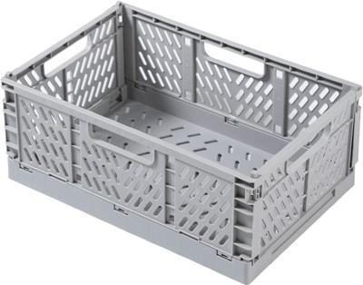 KUBER INDUSTRIES Large Refrigerator Storage Crisper/Container without Lid Polypropylene Fruit & Vegetable Basket(Grey)