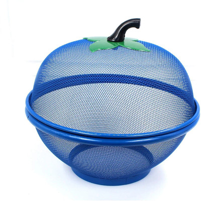 TREANDCARD Apple Shape Net Basket Multipurpose Use 26 cm (Piece of 1) [Colour May Vary] Stainless Steel Fruit & Vegetable Basket(Multicolor)