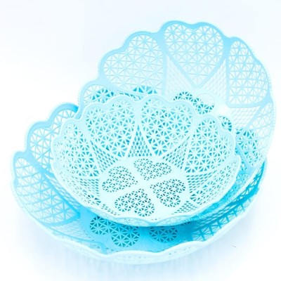 YANCI Plastic Fruit Vegetable Washing Basket Bowl Food Strainer for Draining, Rinsing Plastic Fruit & Vegetable Basket(Blue)