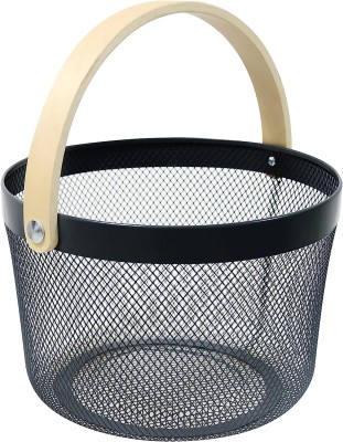 Hiputi Carbon Steel Fruit & Vegetable Basket(Black)