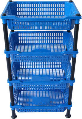DM PLUS Plastic Fruit & Vegetable Basket(Blue)