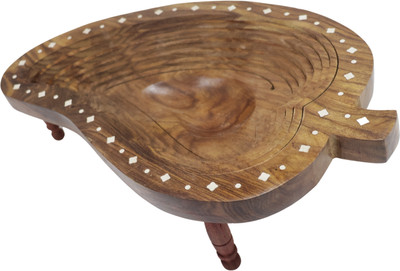 Saras Aajeevika Wooden Spring Tray Mango Shape Wooden Fruit & Vegetable Basket(Brown)