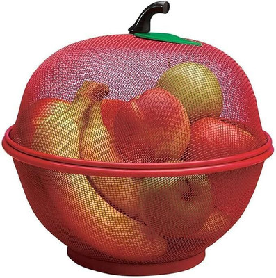 SATANI Stainless Steel Fruit & Vegetable Basket(Red)