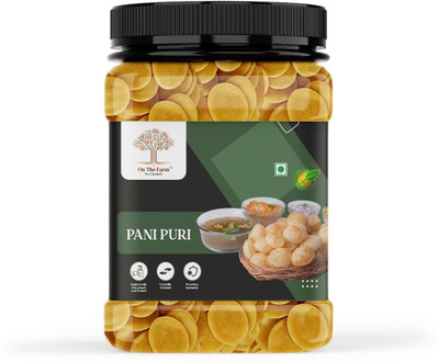 on the farm Pani Puri | Crispy & Flavorful Street-Style Delight | Tangy & Spicy Taste Fryums(200 g)