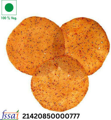 ANUVAN FEEL THE UTSAV Chatpata Chana Lahsun Papad | Chana Dal Garlic papad | Crunchy Chatpata papad Fryums(500 g)