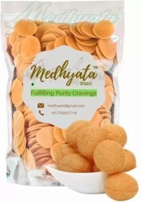 Medhyata Ready to Fry Dry Instant Pani Puri Papad | Patase | Golgappa | Gupchup Packet Fryums 500 g