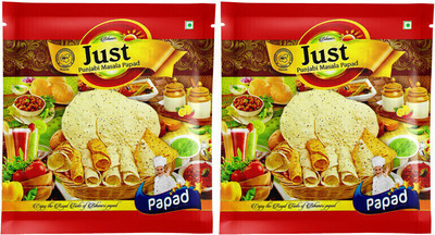 AP LOGO Just Disko Papad Urad, Moong, Rice Flour, Mix Masala Papad (Pack of 2)(400 g)