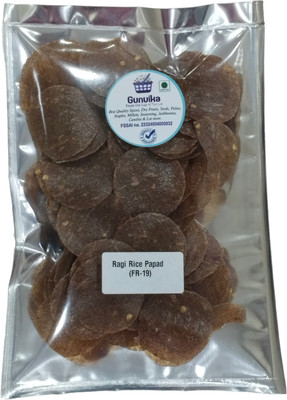 Gunvika Ragi Papad Finger Millet Sabudana Papad Handmade Tasty Nachani Papad FR-19 Fryums(100 g)