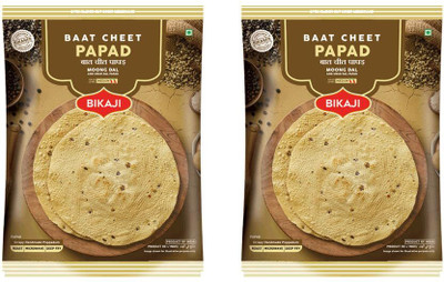 Bikaji Special - BAATCHEET Papad MOONG & URAD DAL POPAADUM MEDIUM SPICY Masala Papad (Pack of 2)(799 g)
