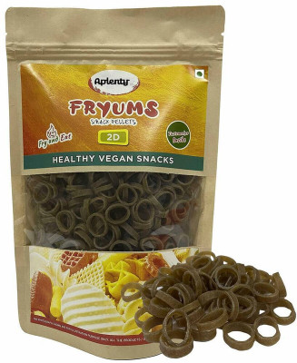 APLENTY Crunchy Onion Rings Fryums | Papad with Tastemaker | Fry Or Microwave Fryums(400 g)