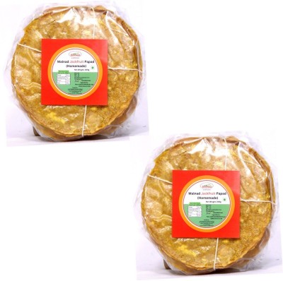 JUST MALNAD RAW JACKFRUIT PAPAD | HALASINA HAPPALA| HOME MADE | NO PRESERVATIVES 200 g(Pack of 2)