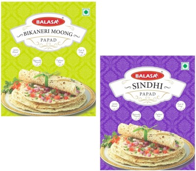 balasa Sindhi + Bikaneri Moong Papad Combo Pack x 2 Masala Papad 400 g(Pack of 2)