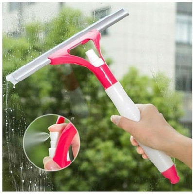 Shoefwinkl 3 in 1 Spray Scrape Wipe Window Glass Brush Wiper Cleaner Plastic Wet and Dry Brush(Multicolor)