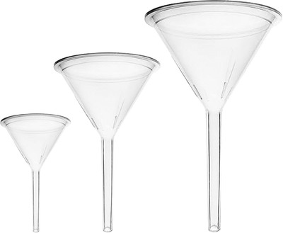 OCTA Polypropylene Long Stem Analytical Funnel - 35mm,62mm and 75mm (Pack of 3) Polypropylene Funnel Set(White, Pack of 3)