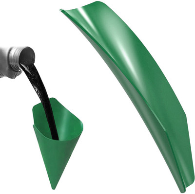 HASTHIP Flexible Spill Proof Fuel Funnel Reusable Oil Transfer Tool with Guiding Panel Plastic Funnel(Green, Pack of 1)