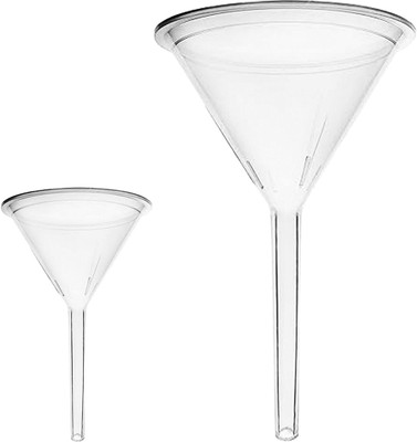 OCTA Polypropylene Long Stem Analytical Funnel - 35mm and 62mm (Pack of 2) Polypropylene Funnel Set(White, Pack of 2)