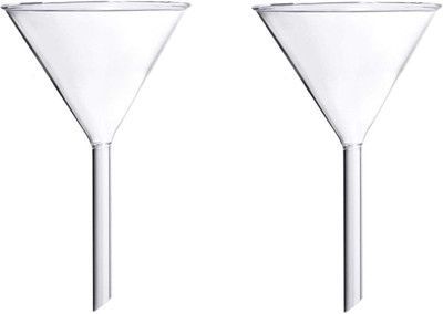 ARCSOL 100 mm diameter Borosilicate Glass Funnel(Clear, Pack of 2)