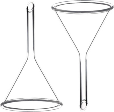 Wexon Wexon Borosilicate Glass Funnel Set(Clear, Pack of 2)