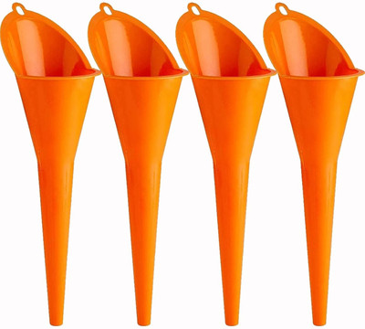 SHUANG YOU Multi-Function Plastic Long Neck Oil Funnel for All Automotive Oils Lubricants Plastic Funnel(Multicolor, Pack of 4)