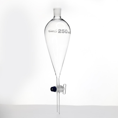 Rawal separating funnel with rotaflow stopcock and glass stopper Borosilicate Glass Funnel Set(White, Pack of 1)