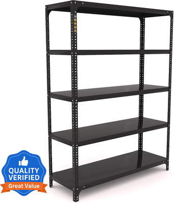 FIDVI Iron Rack for Office Kitchen 12x35x48 Inch 5 Shelf Cloth Storage Powder Coated Rack Side Fitting(Furniture Accessories, Iron)