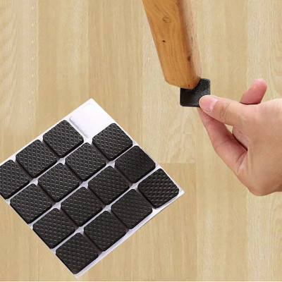 Vishnu Aura Self Adhesive Square Rubber Floor Protector Non Slip Furniture Pads Table Legs(Furniture Accessories, Rubber)