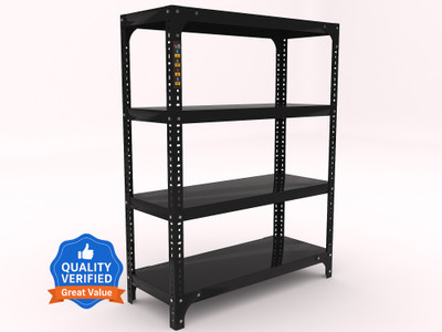 FIDVI Powder Coated Rack for Clothes Kitchen, Office 09x23x30 inches 4 Shelf Rack Side Fitting(Furniture Parts, Iron)
