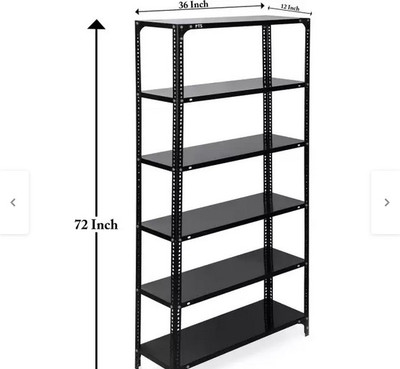 Aknoteek Slotted Angle 6 Shelves Multipurpose rack, office rack, shoe rack ,kitchen rack Luggage Rack