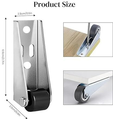 MOSPROS Heavy Duty Caster Wheel 4pcs-CWM27 Bar Stool Wheels(Furniture Accessories, Steel)