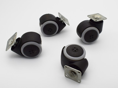Biway Copy_BALL CASTER_NP-90,( Finish:- Black /White), (Set of 4 pcs) Appliance Furniture Caster(Pack of4)