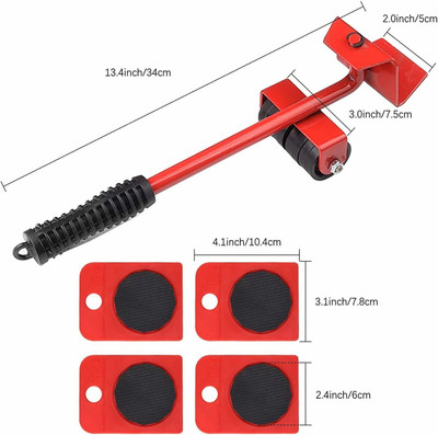 Lithgow Furniture Lifter Mover Tool Set - Heavy Duty Furniture Lifter with Hand Tool Kit(5 Tools)