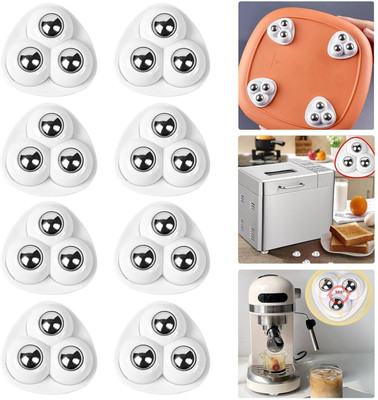PKK TRADERS Self Adhesive Caster Wheels 360° Swivel Universal Wheel Mini Roller Ball Swivel Furniture Caster(Pack of8)