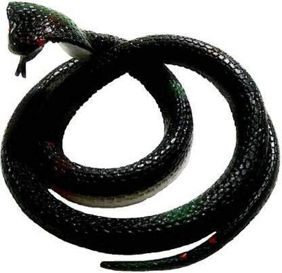 Arej Enterprises Rubber Cobra Snake Toy with Realistic Look for Playset Pranks Gag Toy(Black)