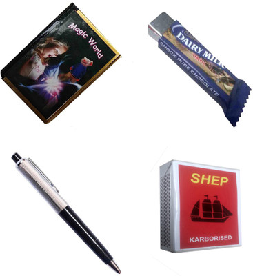 Clubics pen book choco matchbox provides kids with a shocking and surprising experience shock gag toy for prank Gag Toy(Multicolor)