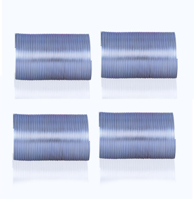 Supertek Wire Helix Closed Length 75mm, Dia. 50mm Pack of 4 Slinky Magic Spring Toy Gag Toy(Silver)