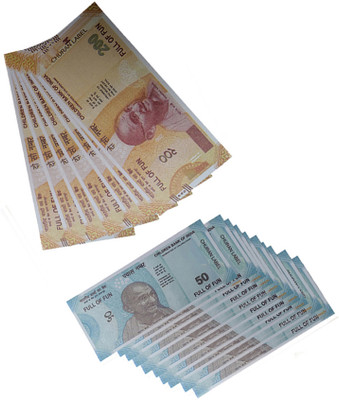 COUNTACH printed Fake indian currency look like real money 50Rs, 200Rs,( 30 each ) 60pcs Fake Notes Gag Toy