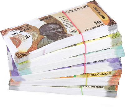Toygenic Assorted 100 10rs Indian Currency Toy Notes for Kids - Educational Set 20 each of 10/20/50/100/200/500 Gag Toy(Multicolor)