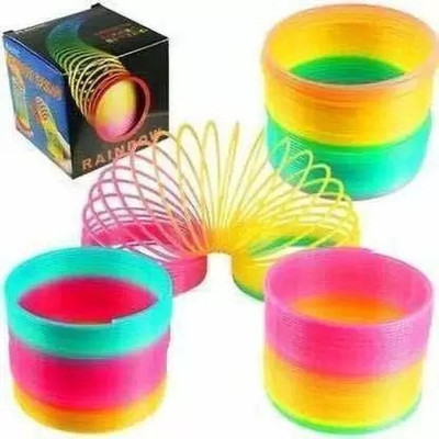 White Devil 4 Rainbow Magic Spring Set of 4 Bouncy Toy magic spring Gag Toy magic spring Gag Toy