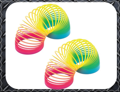 Shivsoft Rainbow Spring Magic Spring Gag Toy for kids (Packof 2pcs)-L570 Slinky Magic Spring Gag Toy
