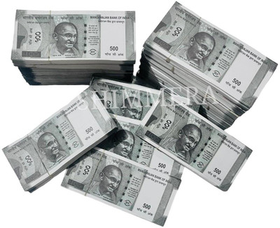 SHIMMERA Nakli Notes Pack of 5 Bundles Dummy Currency (500 Notes) Playing Learn Skills Fake Money for Shooting and kids playing Fidget Toy Gag Toy