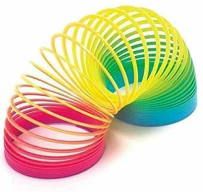RM CREATION Super Magic Rainbow Slinky I Original Plastic Coil Fidget Spring Toy Gag T SPRING TOY Gag Toy(Multicolor)