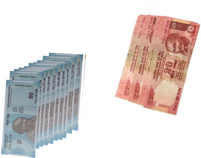 COUNTACH printed Fake indian currency look like real money 20Rs, 50Rs,( 20 each ) 40pcs Fake Notes Gag Toy