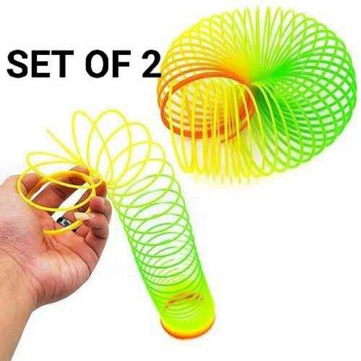 Citrine Gag Toy Magic Spring Set Of 2 Rainbow Colour Long Spring Magic Spring Gag Toy(Multicolor)