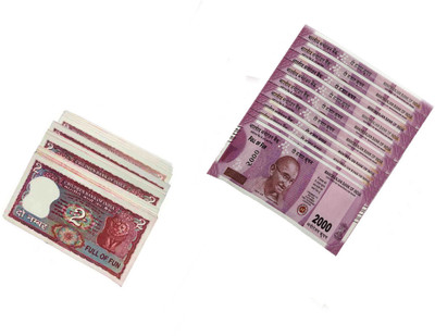 COUNTACH printed indian Fake currency look like real money 2Rs, 2000Rs,( 40 each ) 80pcs Fake Notes Gag Toy
