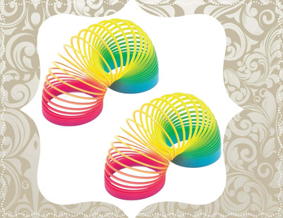 Shivsoft Rainbow Spring Magic Spring Gag Toy for kids (Packof 2pcs)-L414 Slinky Magic Spring Gag Toy