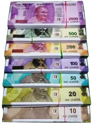 BBS DEAL Combo Pack (30 Each x 7=210 Nakli Note) Playing Indian New Fake currency Note Gag Toy(Multicolor)